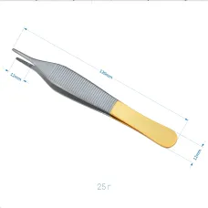 Пинцет анатомический Адсон (Adson) TC Gold