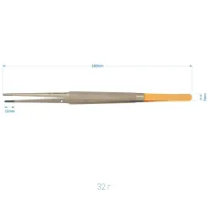 Пинцет анатомический TC Knurling Gold, 18 см