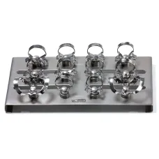 Набор из 12 клампов для коффердама с подставкой Silver