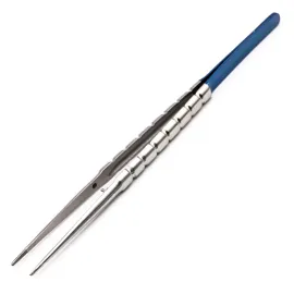 Пинцет анатомический TC Round Blue, 18 см