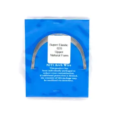 Дуга ортодонтическая NiTi круглая 020, верхняя, SuperElastic Natural A-quality, 10 шт