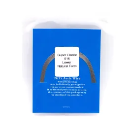 Дуга ортодонтическая NiTi круглая 016, нижняя, SuperElastic Natural A-quality, 10 шт