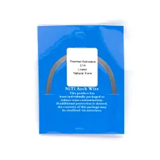 Дуга ортодонтическая NiTi круглая 014, нижняя, термоактивная Natural A-quality, 10 шт