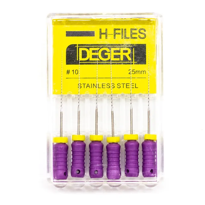 Файлы эндодонтические DEGER H-files, 10, 25 мм