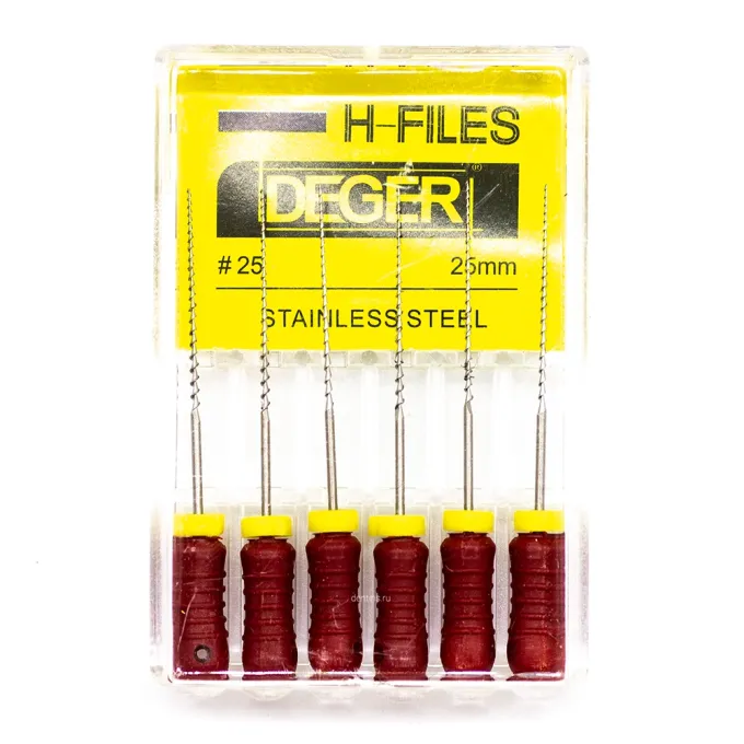 Файлы эндодонтические DEGER H-files, 25, 25 мм