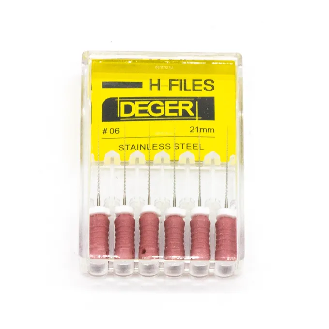 Файлы эндодонтические DEGER H-files, 06, 21 мм