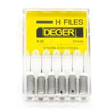 Файлы эндодонтические DEGER H-files, 08, 21 мм