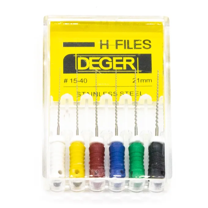 Файлы эндодонтические DEGER H-files, 15-40, 21 мм
