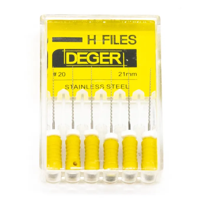 Файлы эндодонтические DEGER H-files, 20, 21 мм