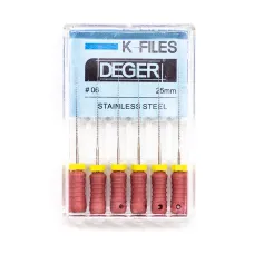 Файлы эндодонтические DEGER K-files, 06, 25 мм