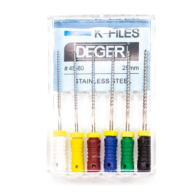 Файлы эндодонтические DEGER K-files, 45-80, 25 мм