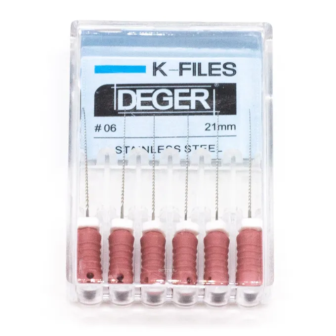 Файлы эндодонтические DEGER K-files, 06, 21 мм