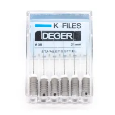 Файлы эндодонтические DEGER K-files, 08, 21 мм