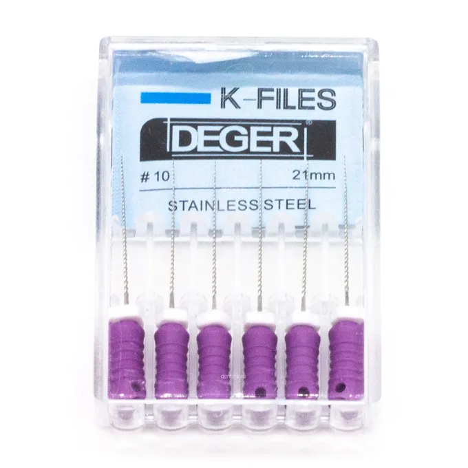 Файлы эндодонтические DEGER K-files, 10, 21 мм