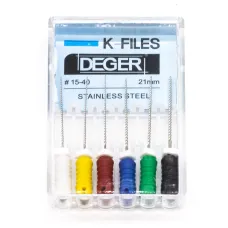 Файлы эндодонтические DEGER K-files, 15-40, 21 мм