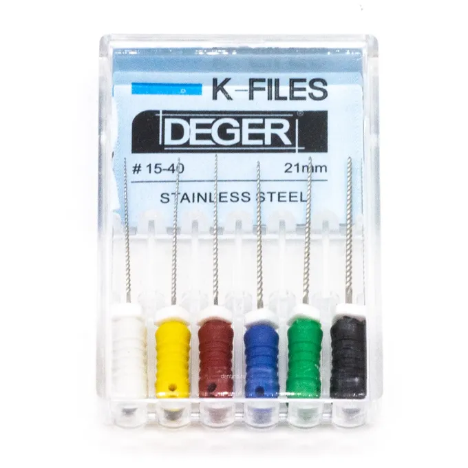 Файлы эндодонтические DEGER K-files, 15-40, 21 мм