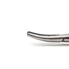 Иглодержатель микрохирургический Кастровьехо (Castroviejo) TC Flat Gold, 14 см, изогнутый