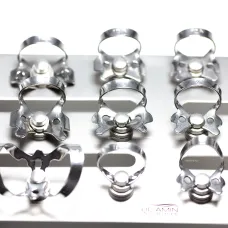 Набор из 12 клампов для коффердама с подставкой Silver