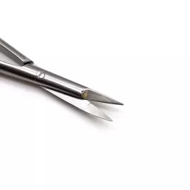 Ножницы микрохирургические Кастровьехо (Castroviejo) TC Knurling Gold, 18 см, изогнутые
