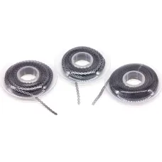 Эластичная цепочка для брекетов, серая, удлиненная